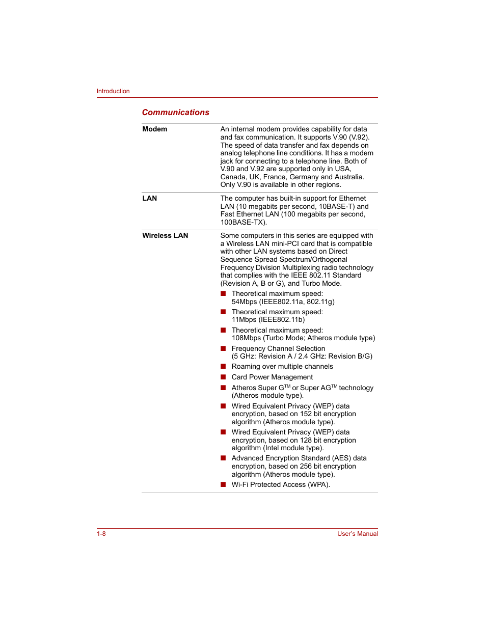 Toshiba Qosmio G20 (PQG20) User Manual | Page 34 / 264