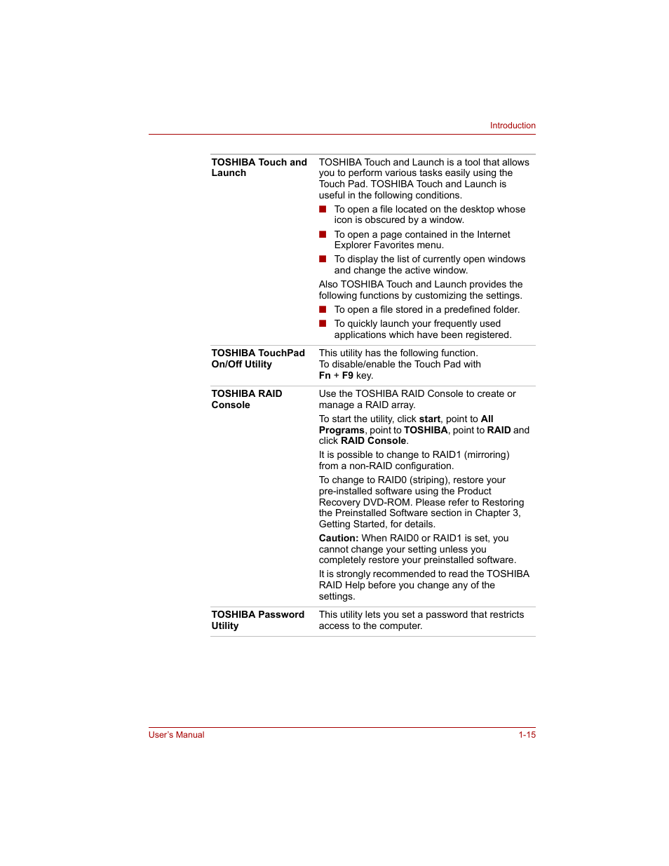 Toshiba Qosmio G20 (PQG20) User Manual | Page 41 / 264