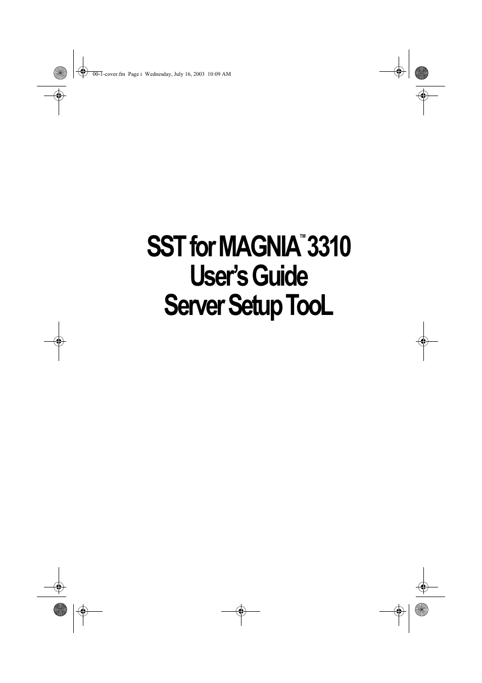 Toshiba Magnia 3310 User Manual | 132 pages