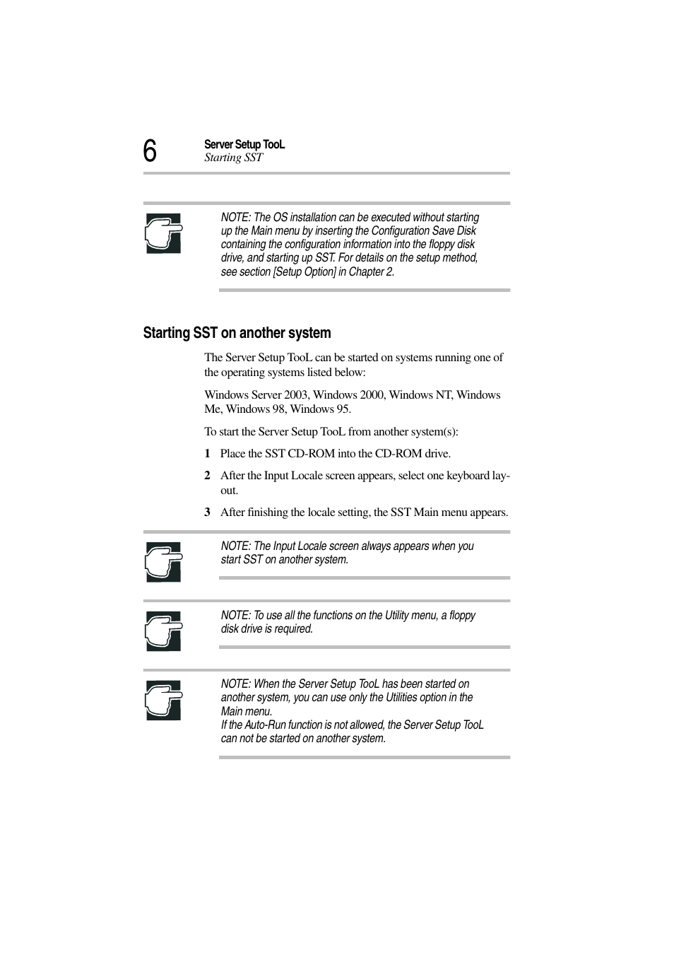 Starting sst on another system | Toshiba Magnia 3310 User Manual | Page 11 / 132