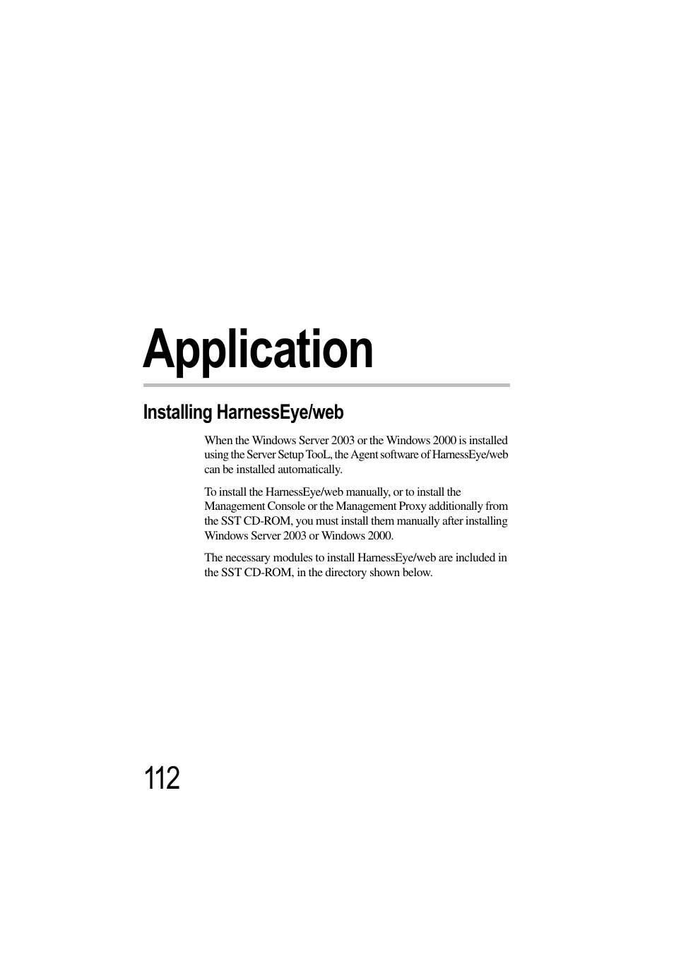 Application, Installing harnesseye/web, Chapter 5: application | Toshiba Magnia 3310 User Manual | Page 116 / 132