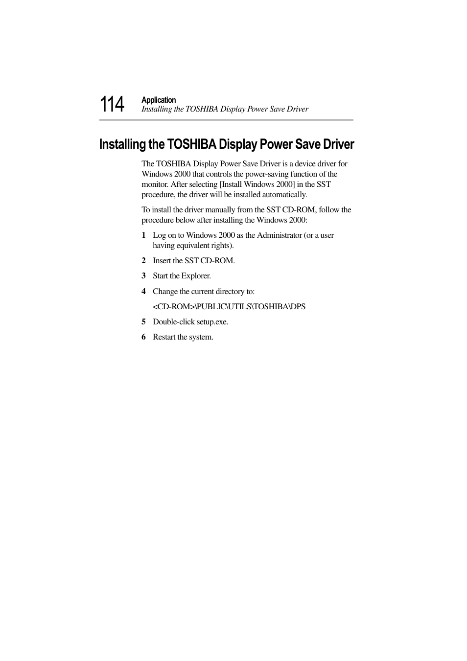 Installing the toshiba display power save driver | Toshiba Magnia 3310 User Manual | Page 118 / 132