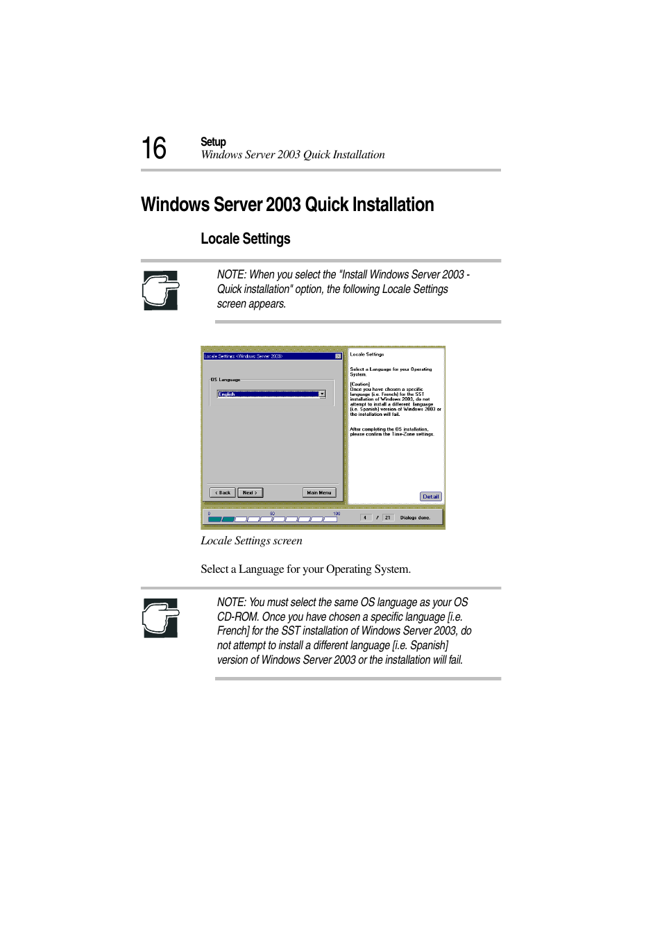 Windows server 2003 quick installation, Windows server, 2003 quick installation | Toshiba Magnia 3310 User Manual | Page 20 / 132