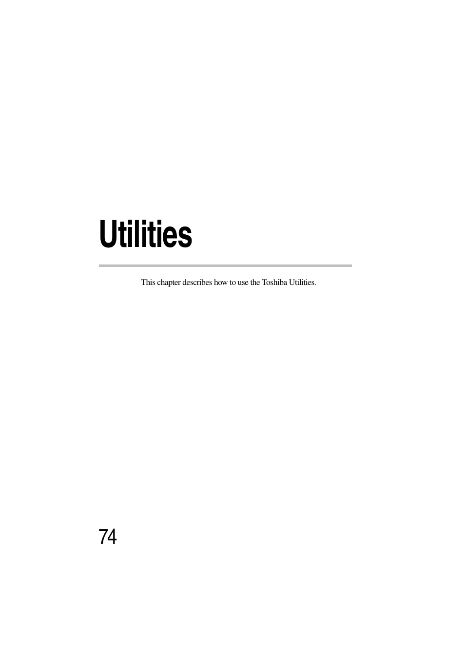 Utilities | Toshiba Magnia 3310 User Manual | Page 78 / 132