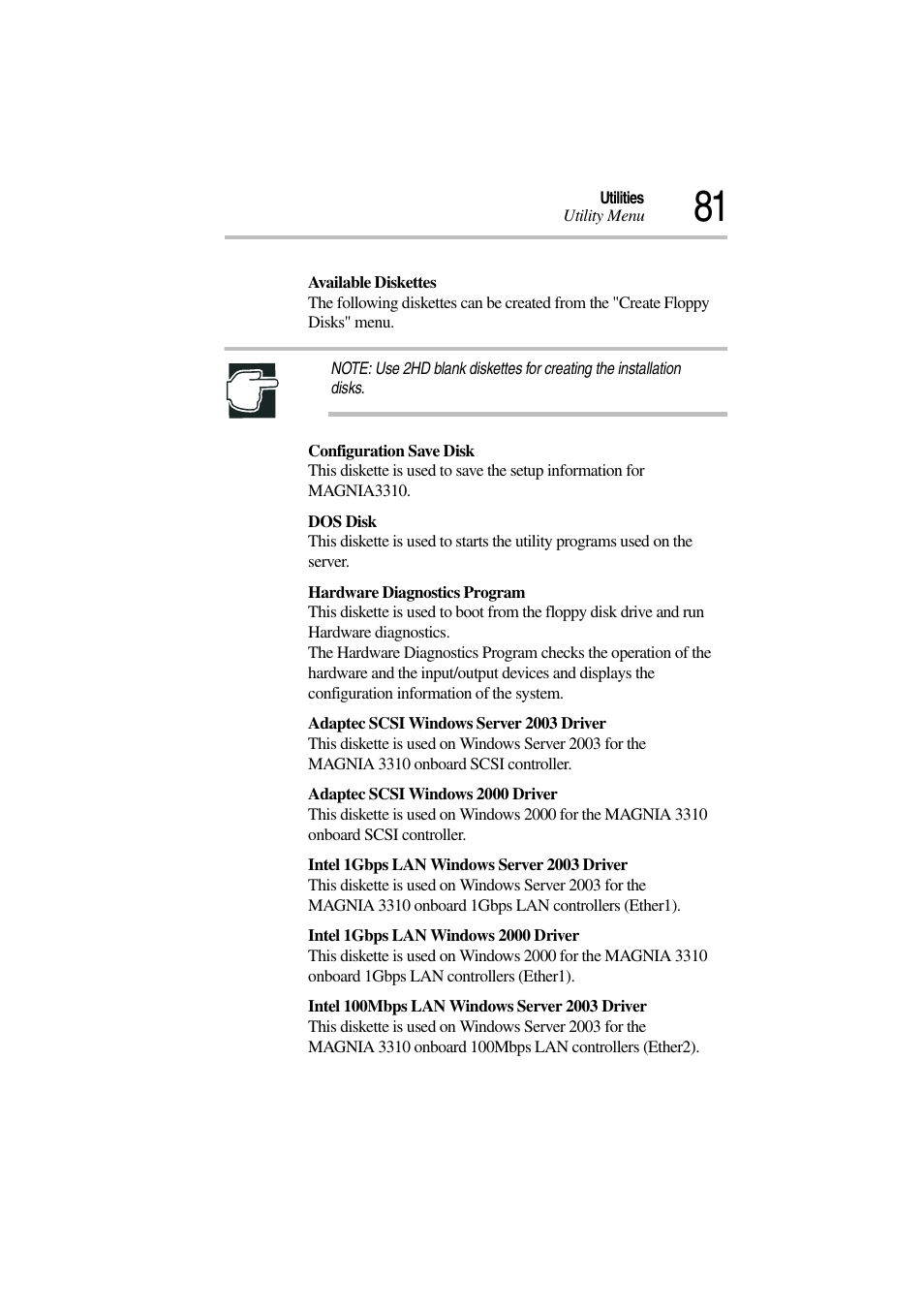 Toshiba Magnia 3310 User Manual | Page 85 / 132