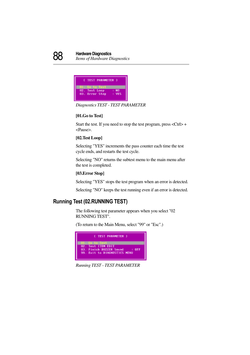 Running test (02.running test) | Toshiba Magnia 3310 User Manual | Page 92 / 132