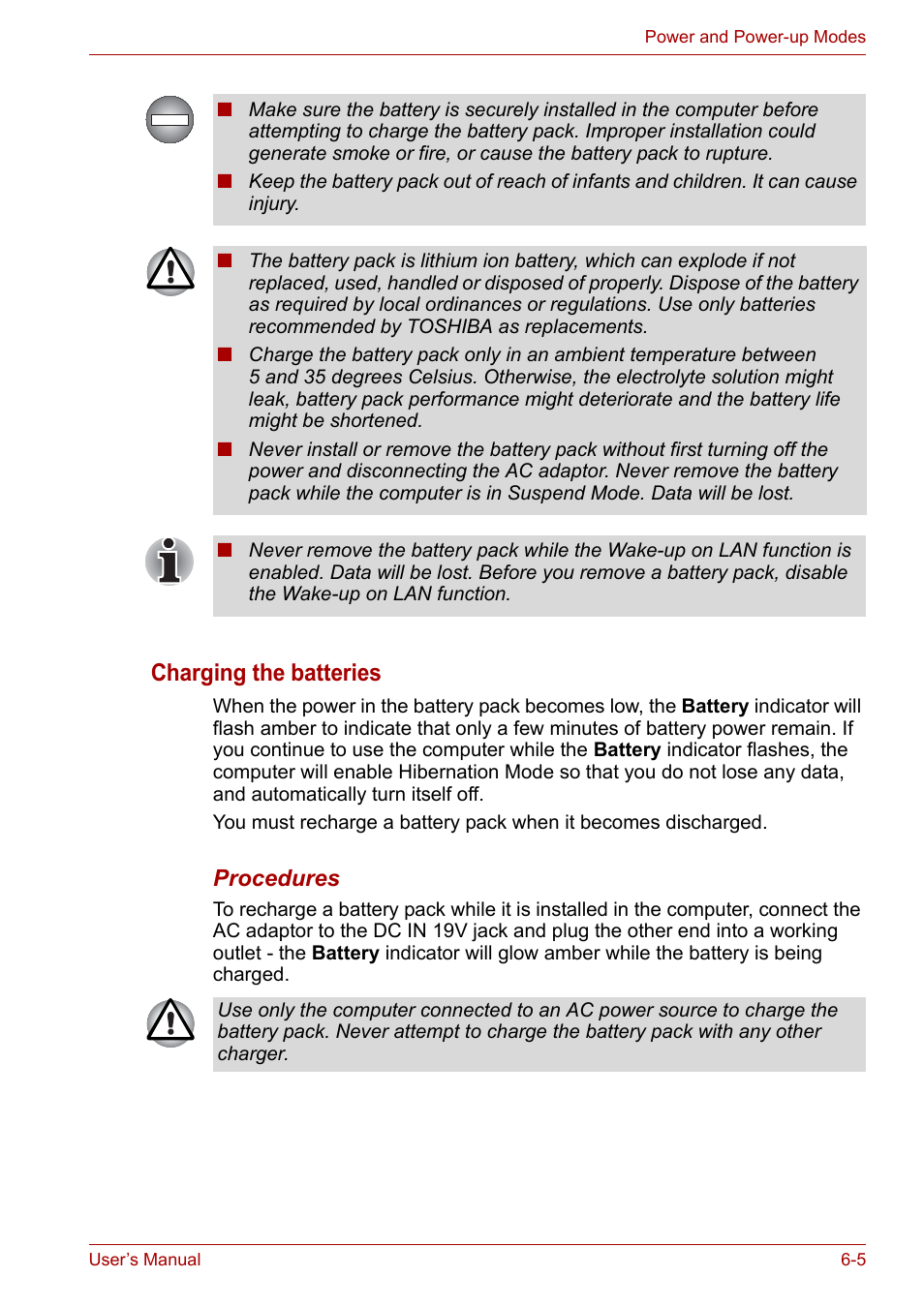 Charging the batteries | Toshiba NB200 User Manual | Page 76 / 138