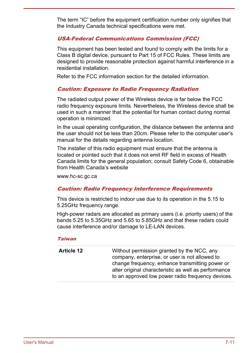 Toshiba Satellite Pro R50-B User Manual | Page 112 / 126