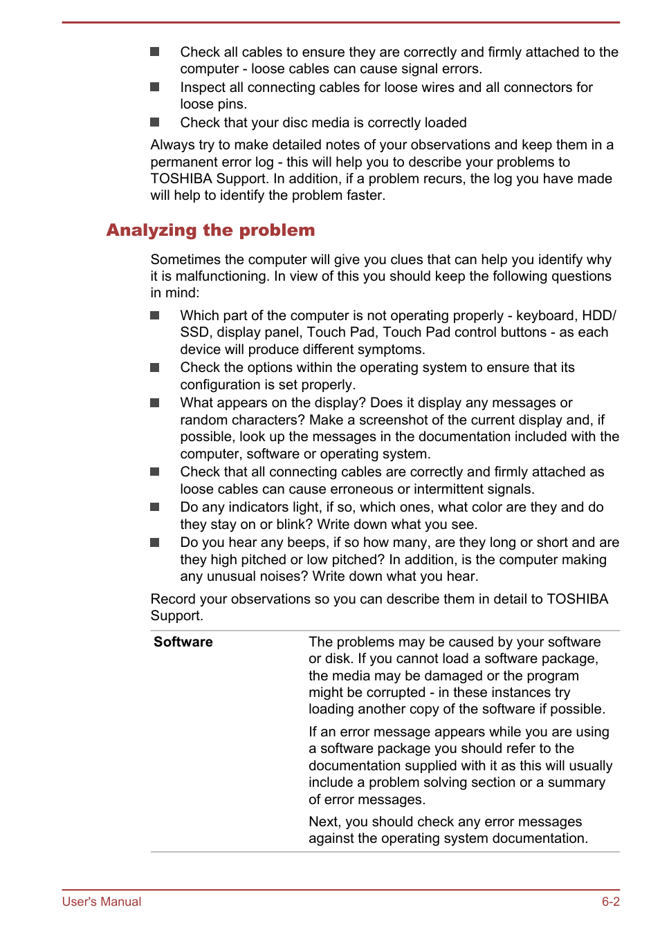 Analyzing the problem | Toshiba Satellite Pro R50-B User Manual | Page 88 / 126