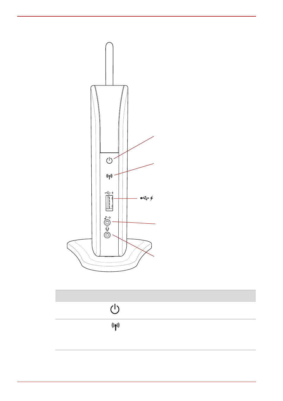 Front view | Toshiba Dynadock W20 User Manual | Page 12 / 62