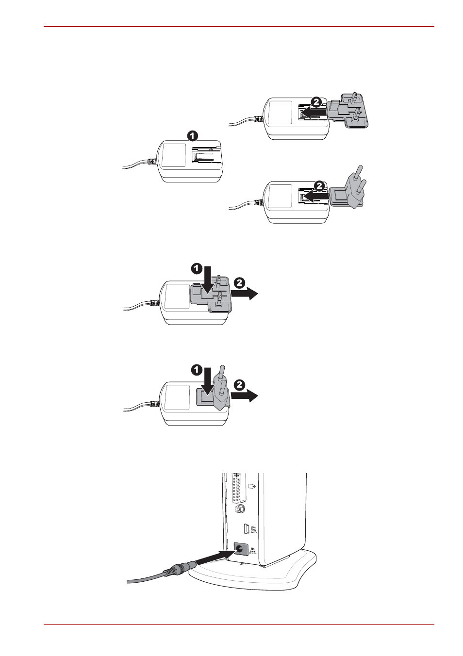 Connect the power adaptor | Toshiba Dynadock W20 User Manual | Page 19 / 62