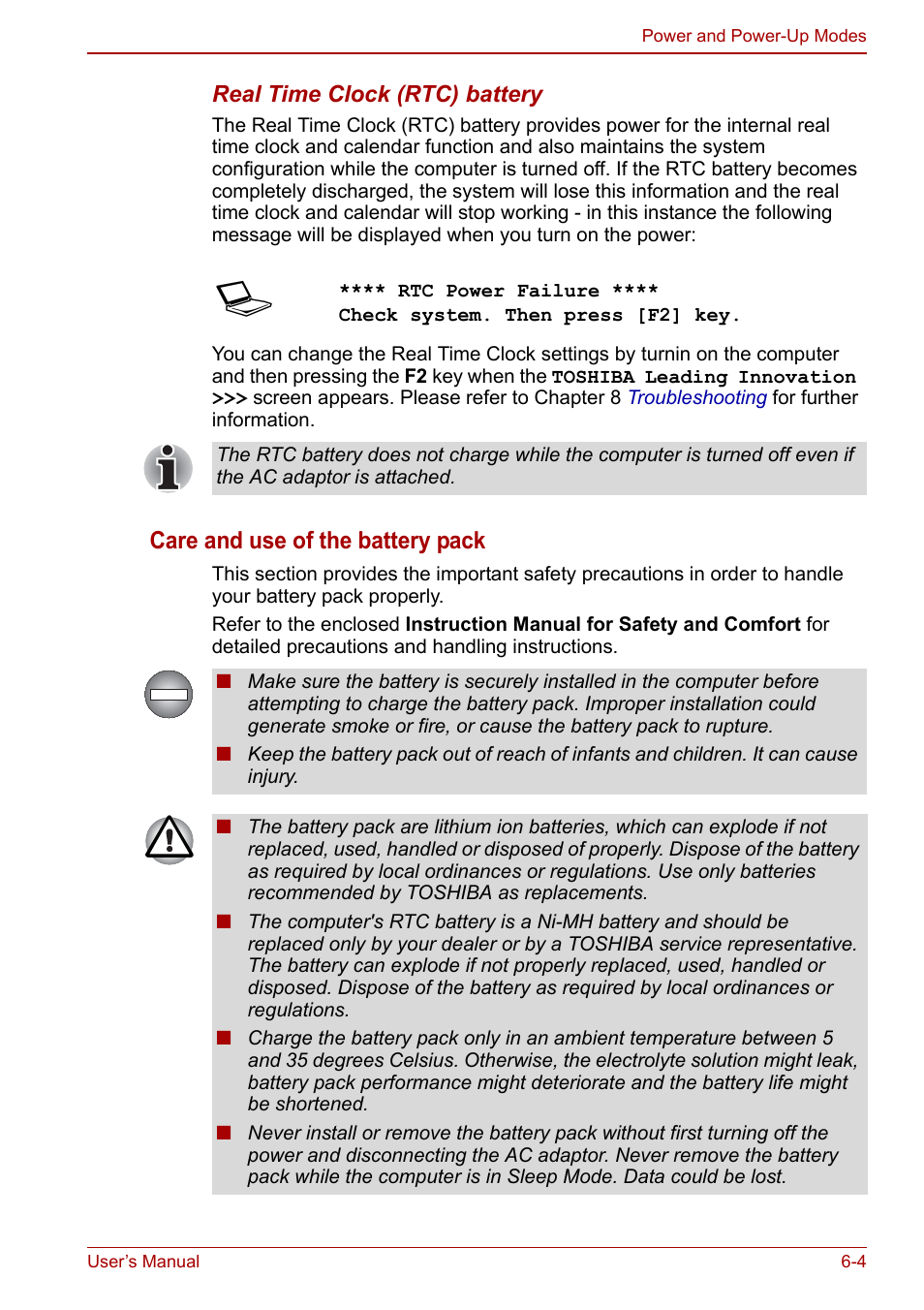 Care and use of the battery pack | Toshiba Tecra M11 User Manual | Page 141 / 207