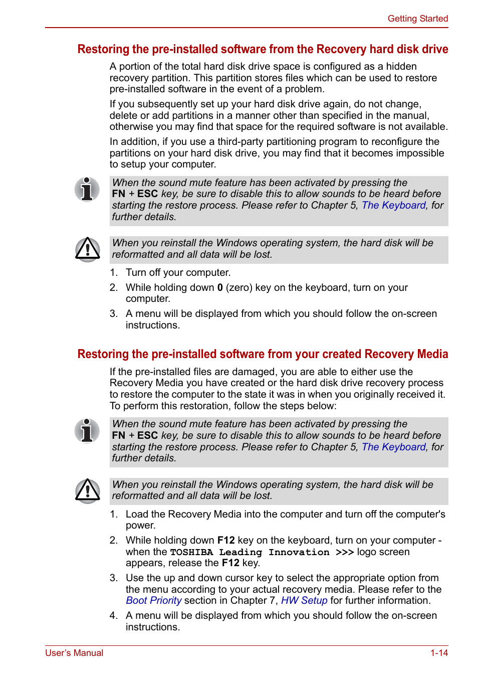 Toshiba Tecra M11 User Manual | Page 32 / 207