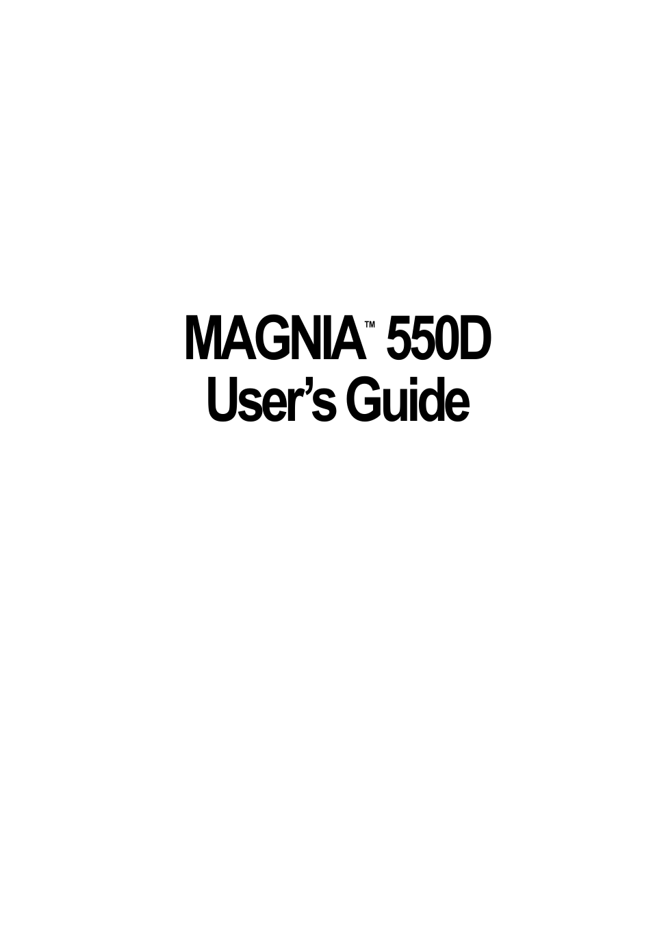 Toshiba Magnia 550d User Manual | 208 pages