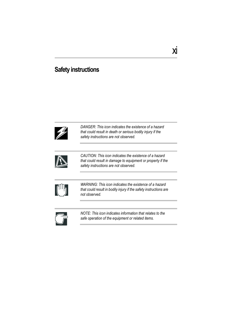 Safety instructions | Toshiba Magnia 550d User Manual | Page 10 / 208