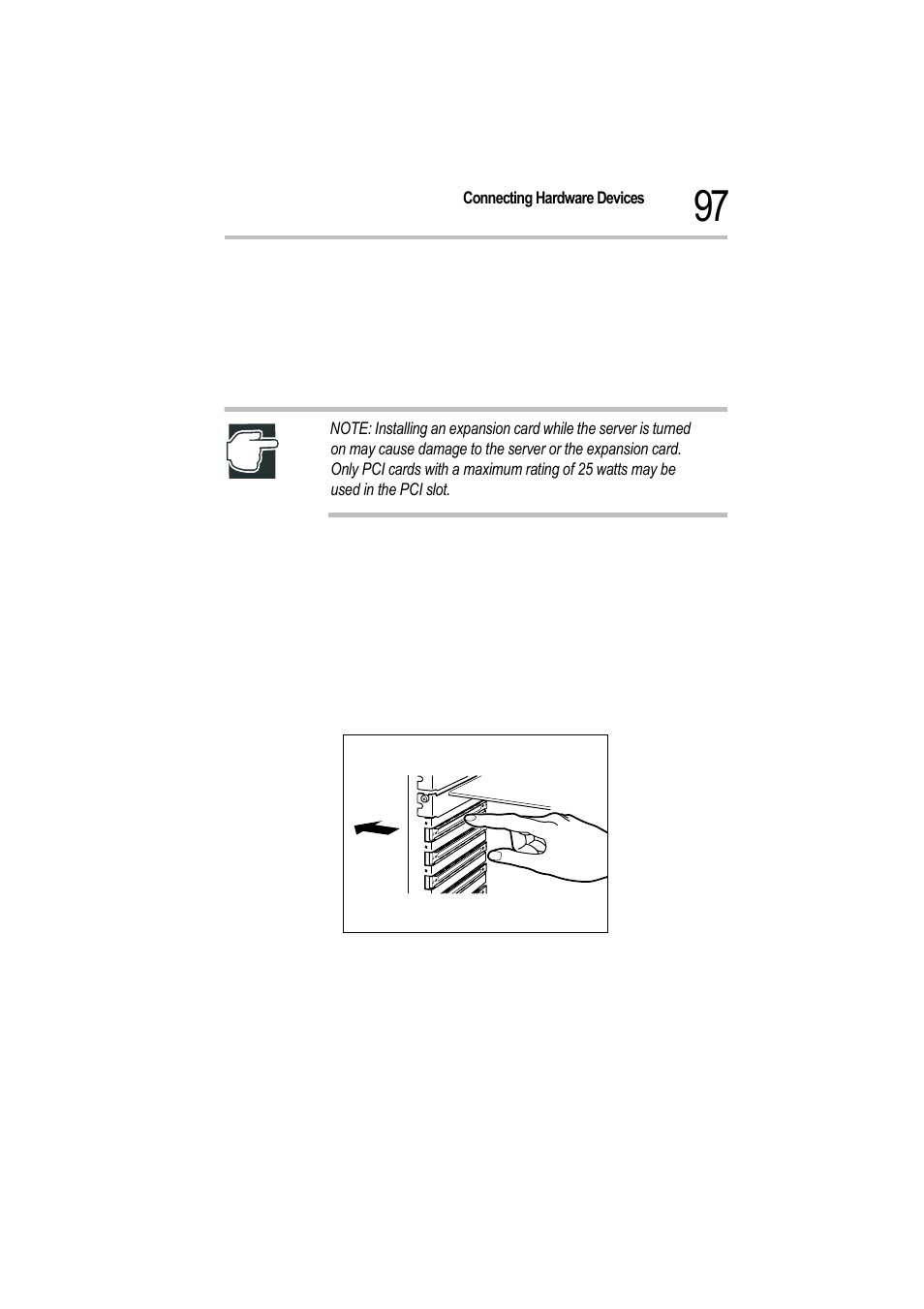 2 unplug the power cable, 3 remove the front door panel and side panel, Removing the expansion card panel | Toshiba Magnia 550d User Manual | Page 114 / 208