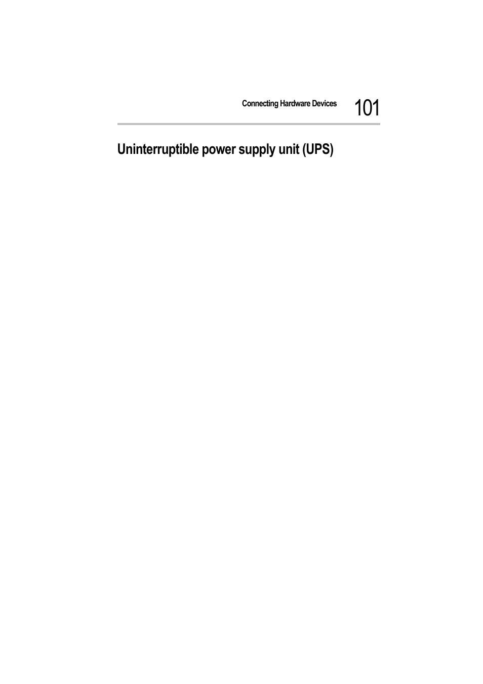 Uninterruptible power supply unit (ups), 1 activate the server and press the <delete> key, 3 set “ac back function” to “full-on | 4 press the <esc> key, 6 press the <y> key and then <enter> key | Toshiba Magnia 550d User Manual | Page 118 / 208