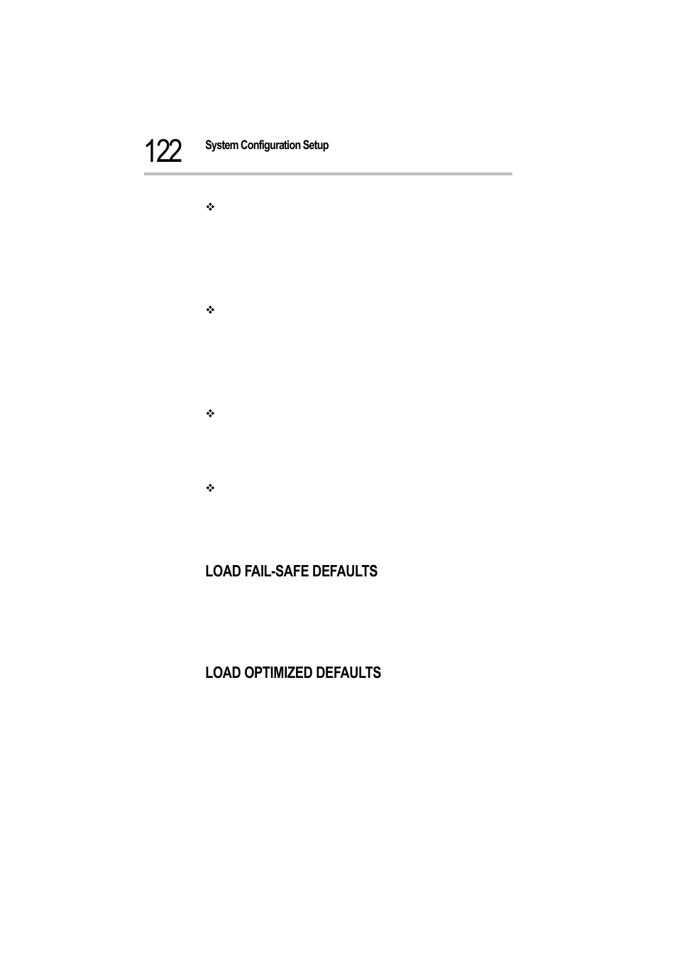 Load fail-safe defaults, Load optimized defaults | Toshiba Magnia 550d User Manual | Page 138 / 208