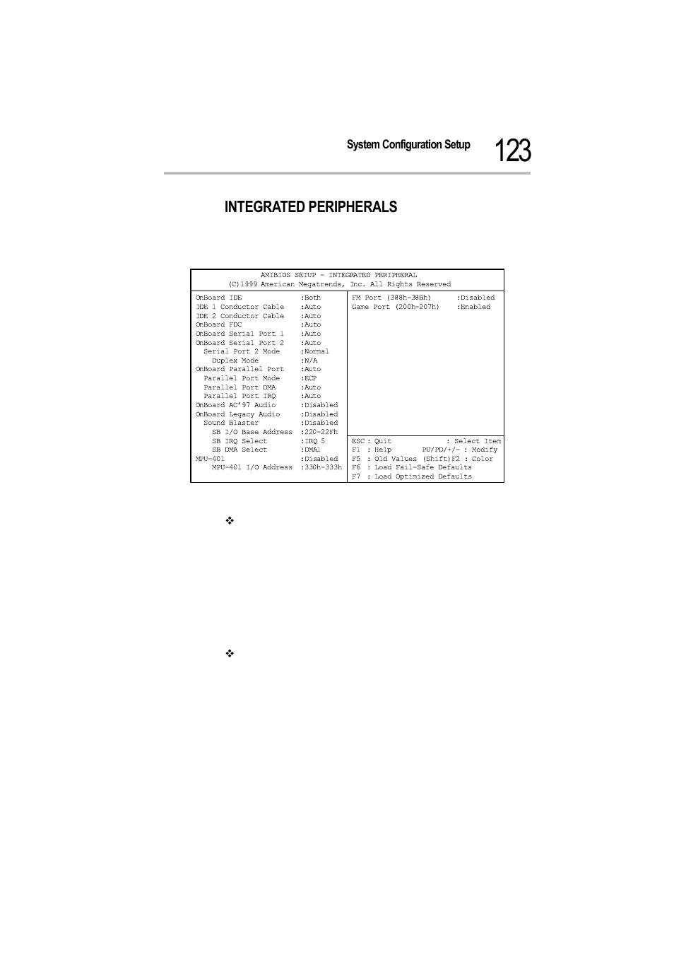 Integrated peripherals, System configuration setup bios setup utility | Toshiba Magnia 550d User Manual | Page 139 / 208