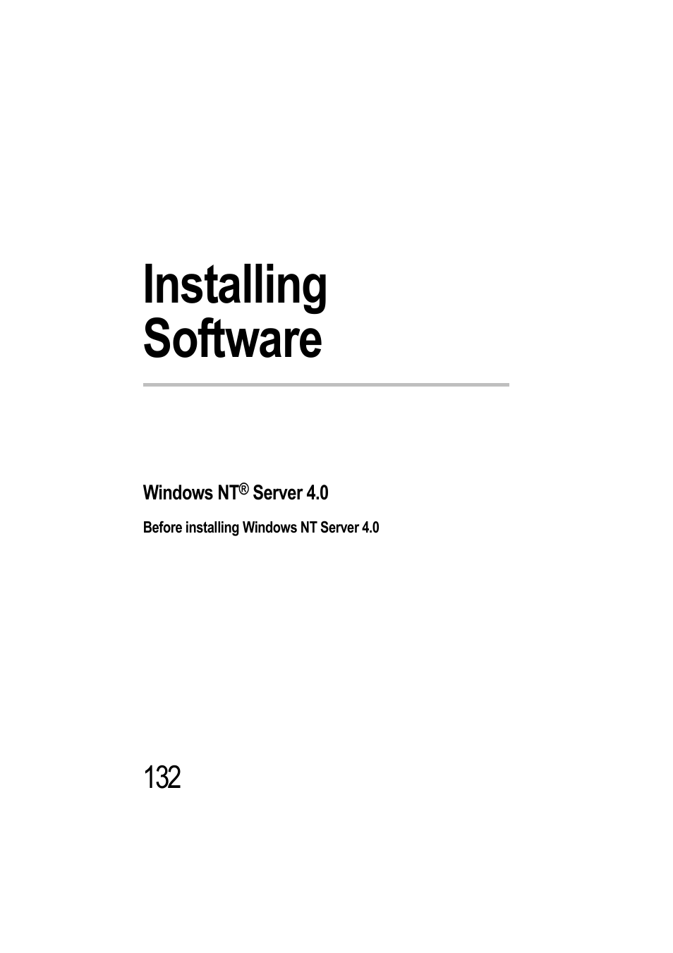 Installing software, Windows nt® server 4.0, Before installing windows nt server 4.0 | Chapter 4: installing software, Windows nt, Server 4.0 | Toshiba Magnia 550d User Manual | Page 148 / 208