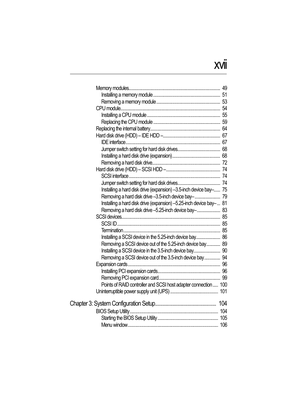 Xvii | Toshiba Magnia 550d User Manual | Page 15 / 208