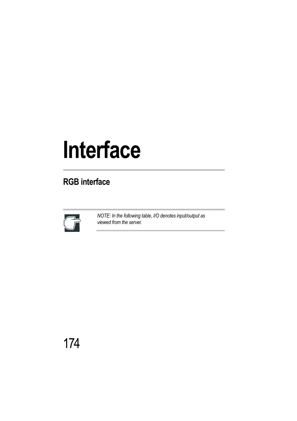 Interface, Rgb interface, Appendix b: interface | Toshiba Magnia 550d User Manual | Page 189 / 208