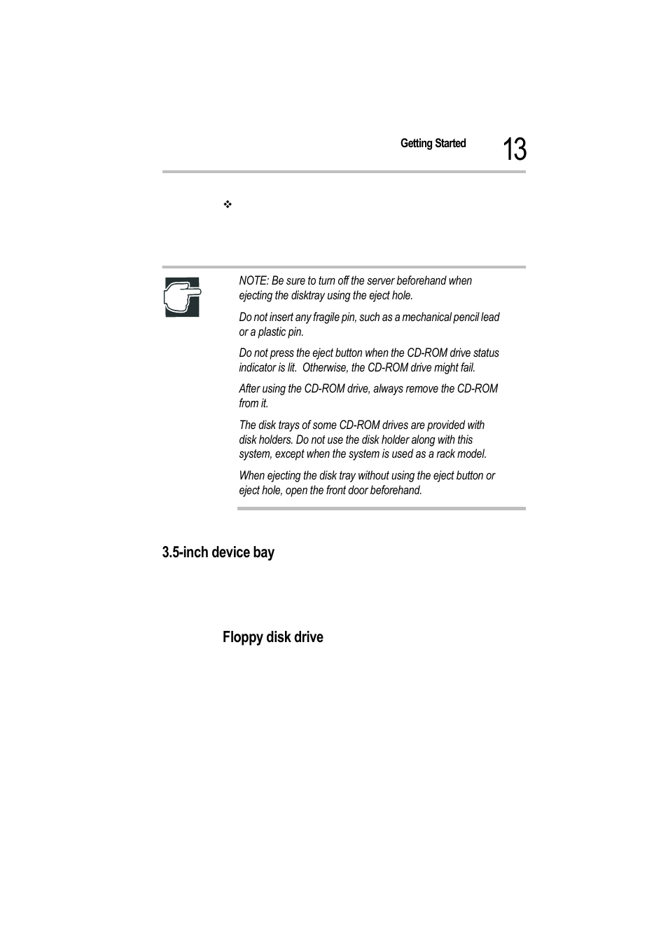 Inch device bay, Floppy disk drive | Toshiba Magnia 550d User Manual | Page 30 / 208