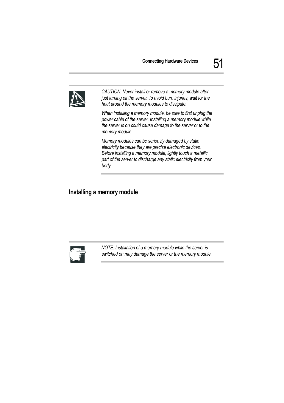 Installing a memory module, 2 unplug the power cable, 3 remove the front door and side panel | Toshiba Magnia 550d User Manual | Page 68 / 208