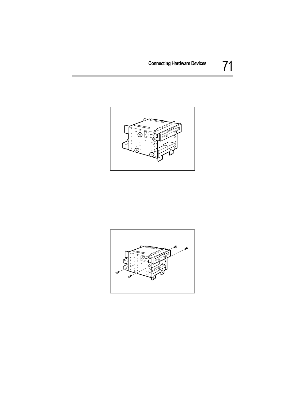 Loosening screws, Installing a hard disk drive | Toshiba Magnia 550d User Manual | Page 88 / 208