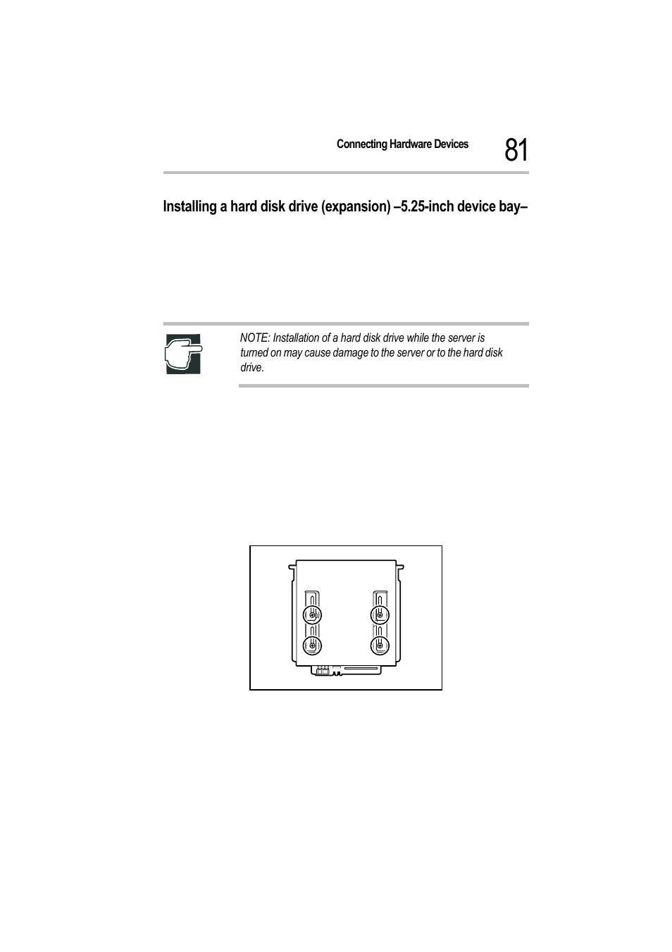 2 unplug the power cable, 3 remove the front door panel and side panel, Attaching the adapter plate | Toshiba Magnia 550d User Manual | Page 98 / 208