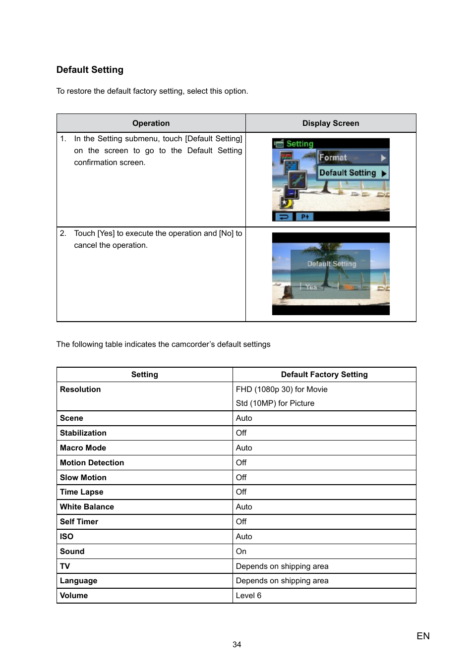 Toshiba Camileo H30 User Manual | Page 34 / 52