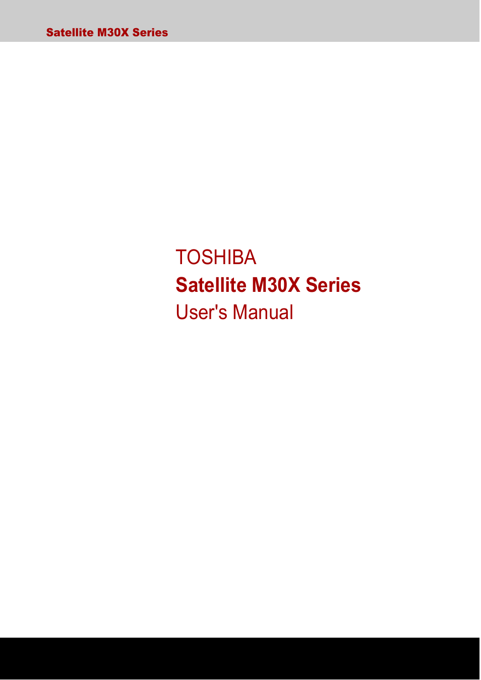 Toshiba SATELLITE M30X User Manual | 155 pages