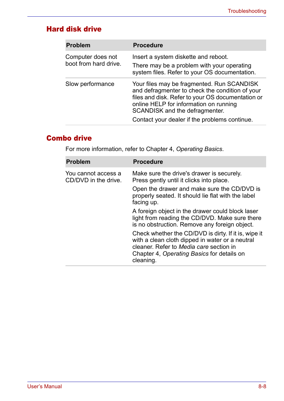 Hard disk drive, Combo drive, Hard disk drive -8 combo drive -8 | Hard disk drive combo drive | Toshiba SATELLITE M30X User Manual | Page 129 / 155