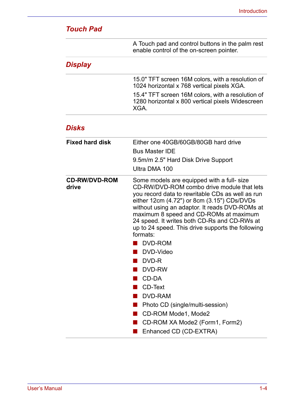 Toshiba SATELLITE M30X User Manual | Page 26 / 155