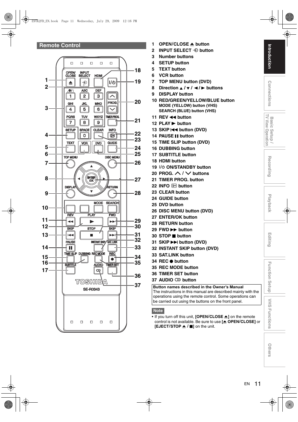 Toshiba DVR70 User Manual | Page 11 / 80
