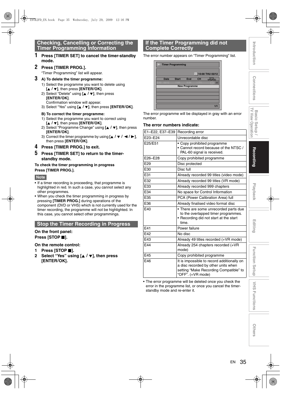 Toshiba DVR70 User Manual | Page 35 / 80