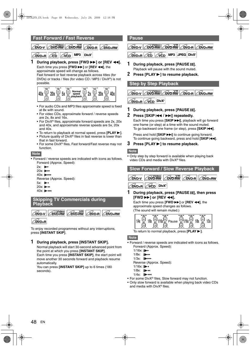 Toshiba DVR70 User Manual | Page 48 / 80