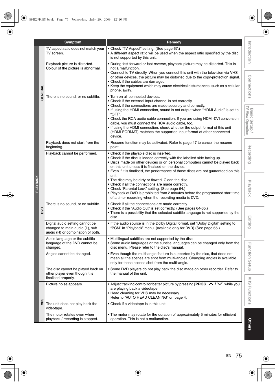 Toshiba DVR70 User Manual | Page 75 / 80