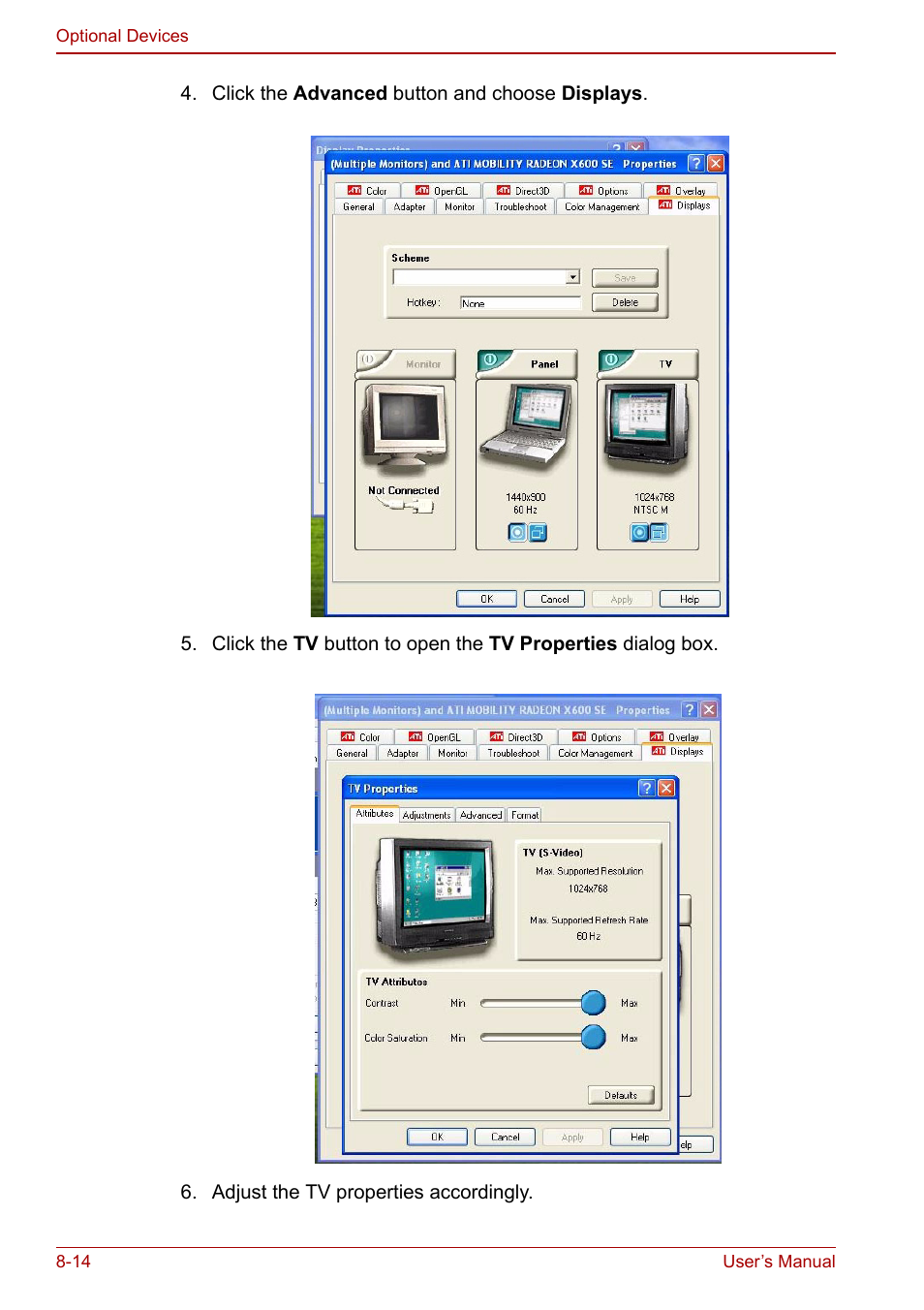 Toshiba Satellite M60 User Manual | Page 122 / 168