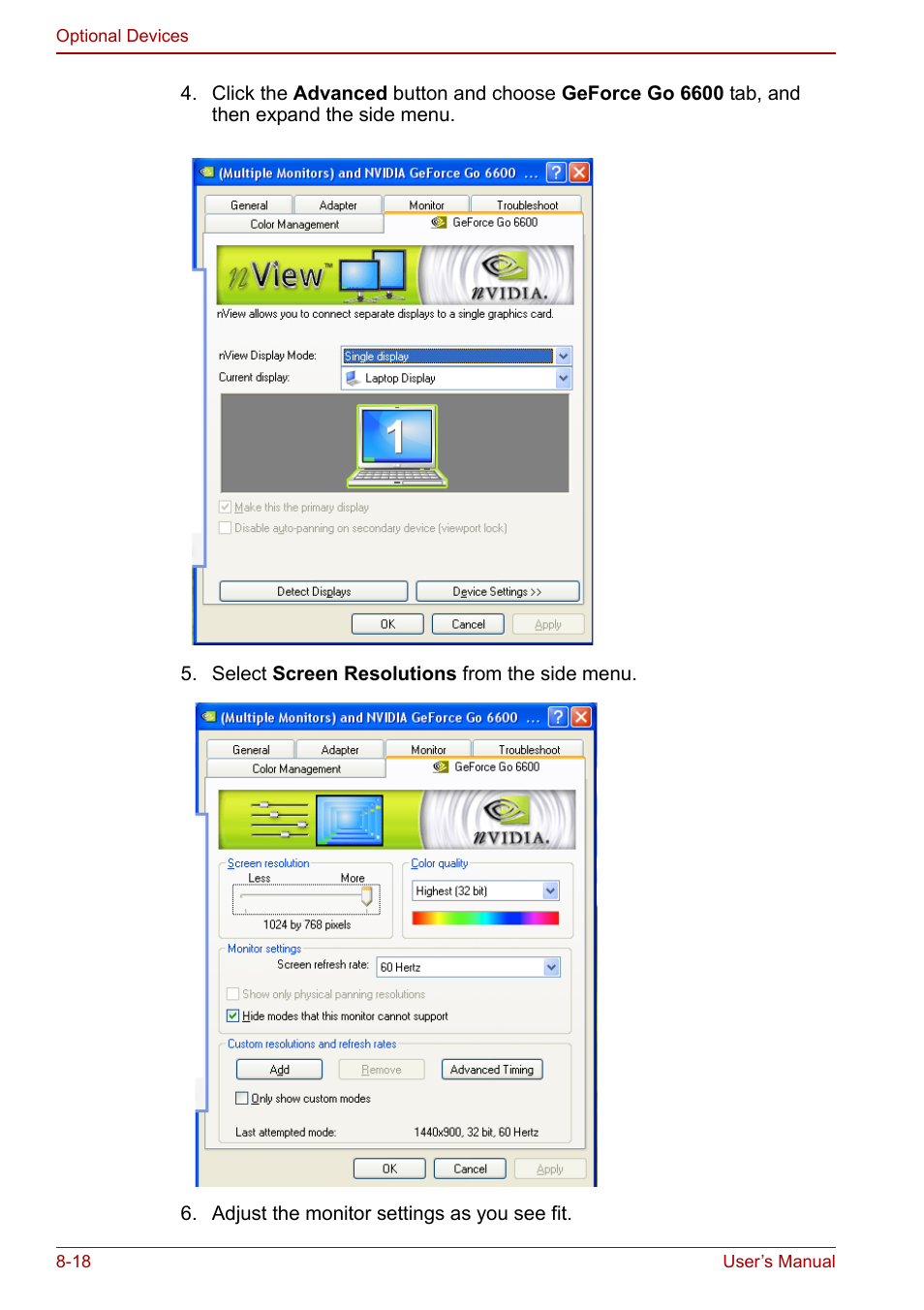 Toshiba Satellite M60 User Manual | Page 126 / 168