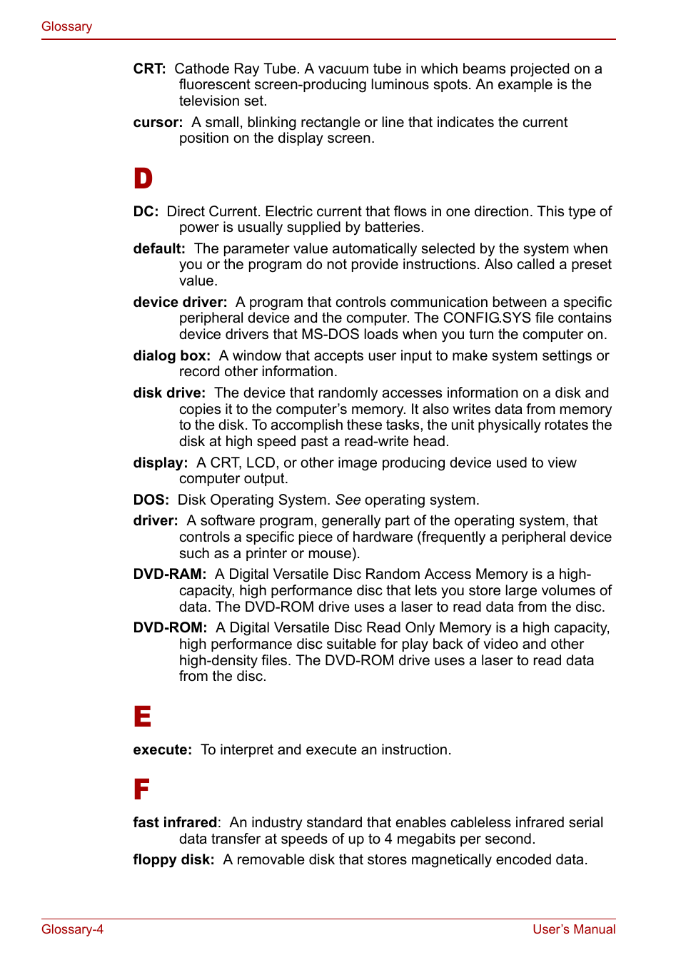 Toshiba Satellite M60 User Manual | Page 164 / 168