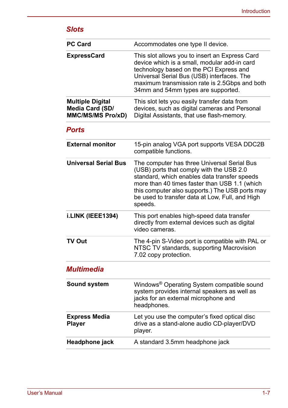 Toshiba Satellite M60 User Manual | Page 31 / 168