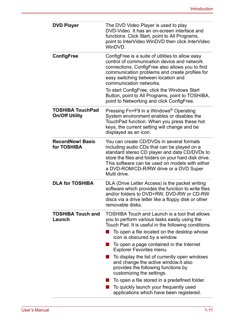 Toshiba Satellite M60 User Manual | Page 35 / 168