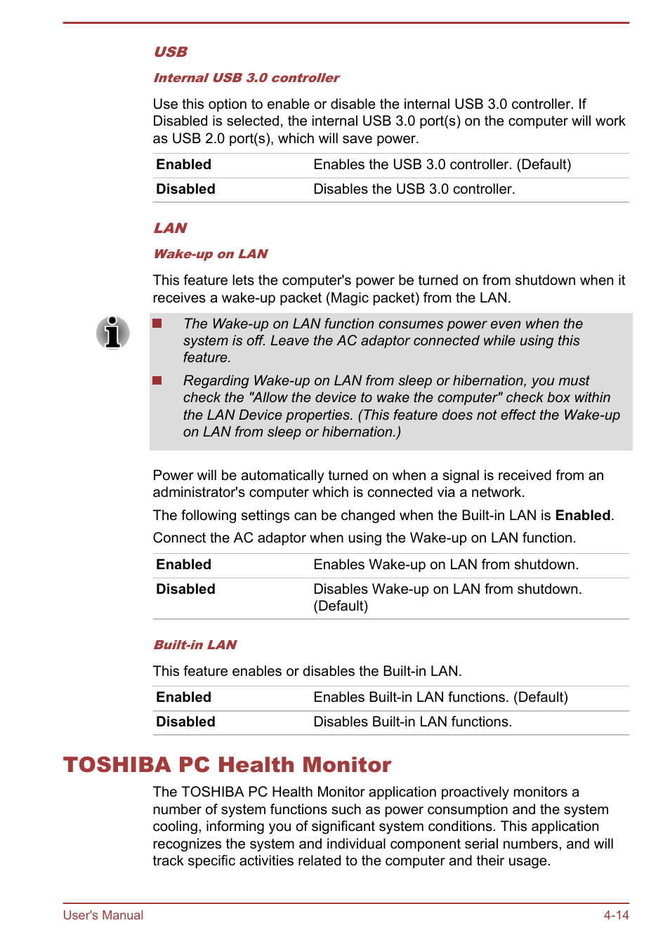 Toshiba pc health monitor, Toshiba pc health monitor -14 | Toshiba Qosmio DX730 User Manual | Page 104 / 142