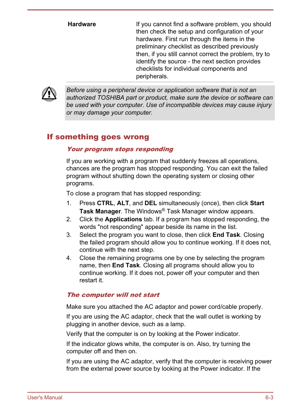 If something goes wrong | Toshiba Qosmio DX730 User Manual | Page 114 / 142