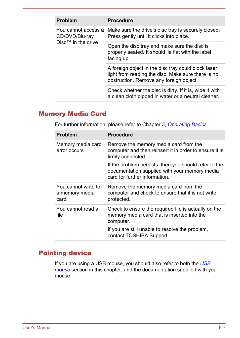 Memory media card, Pointing device | Toshiba Qosmio DX730 User Manual | Page 118 / 142