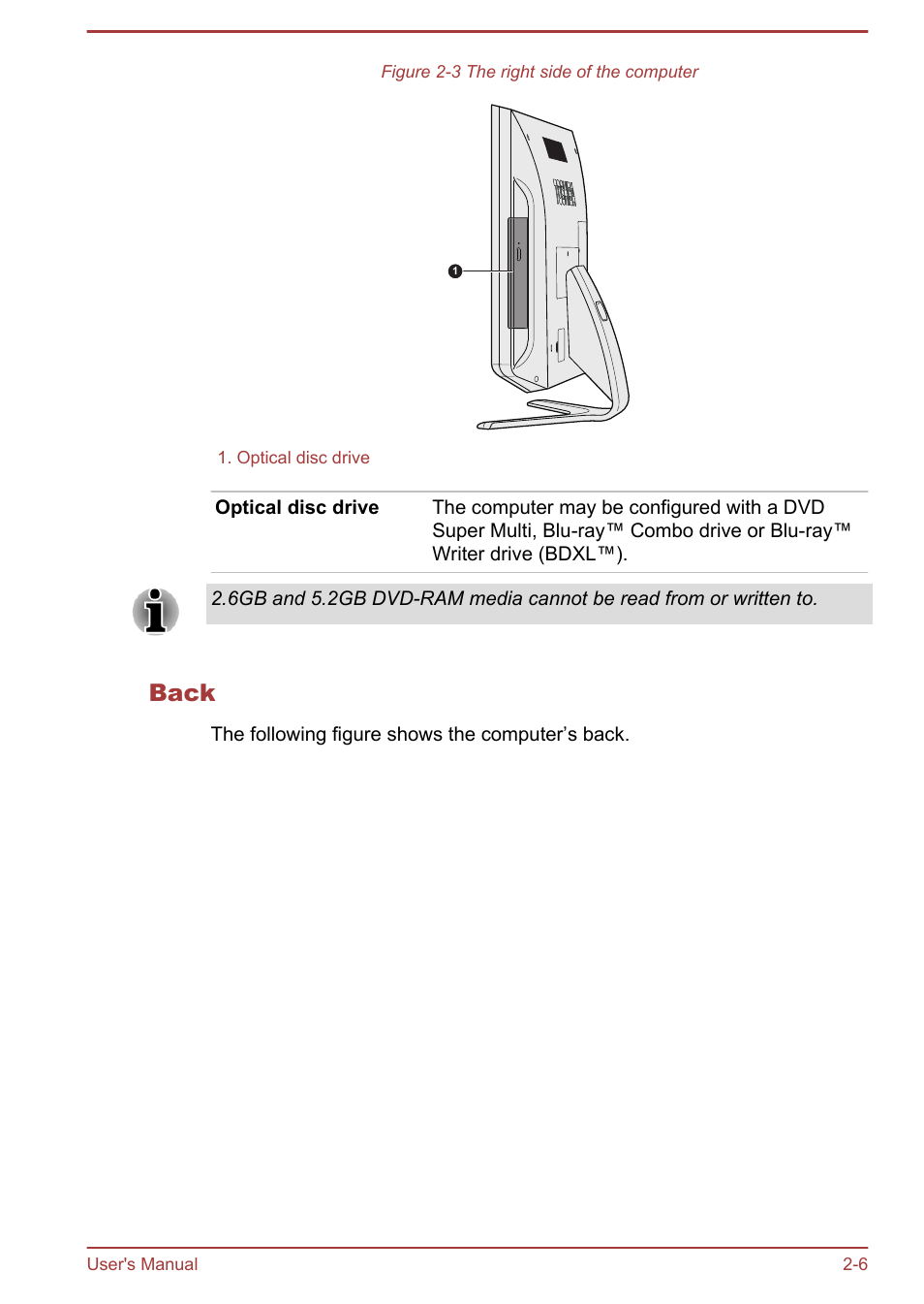 Back | Toshiba Qosmio DX730 User Manual | Page 33 / 142