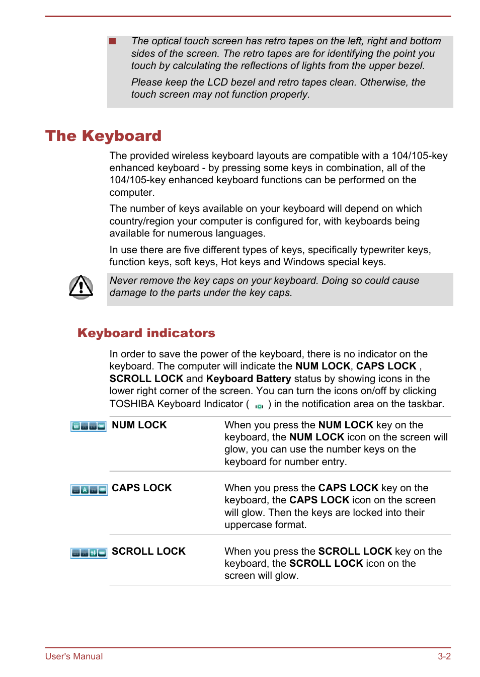 The keyboard, Keyboard indicators, The keyboard -2 | Toshiba Qosmio DX730 User Manual | Page 47 / 142