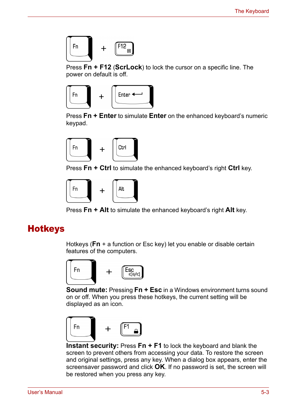 Hotkeys, Hotkeys -3 | Toshiba Satellite M40 (PSM40) User Manual | Page 108 / 201