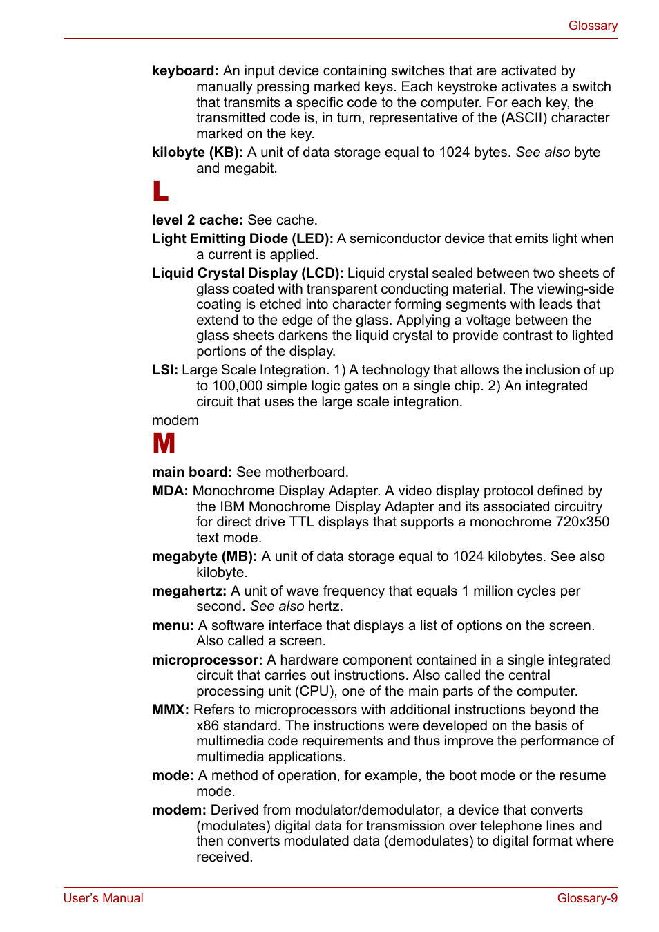 Toshiba Satellite M40 (PSM40) User Manual | Page 193 / 201